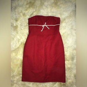 Laundry by Shelli Segal red strapless fitted dress